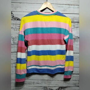 Arizona Printed Striped Long Sleeve Shirt in Multicolor size S 90s Y2K‎ Rainbow